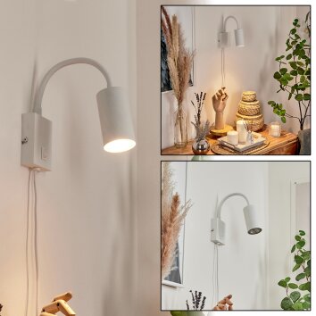 Javel Muurlamp Wit, 1-licht