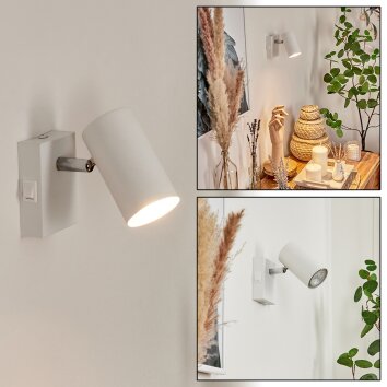 Javel Muurlamp Chroom, Wit, 1-licht