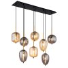 Globo BLACKY Hanglamp Messing, Zwart, 8-lichts