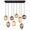 Globo BLACKY Hanglamp Messing, Zwart, 8-lichts