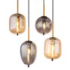 Globo BLACKY Hanglamp Messing, Zwart, 8-lichts