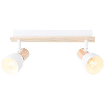 Brilliant Daintree Plafondlamp Natuurlijke kleuren, Wit, 2-lichts