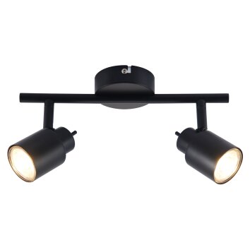 Brilliant Andres Plafondlamp LED Zwart, 2-lichts