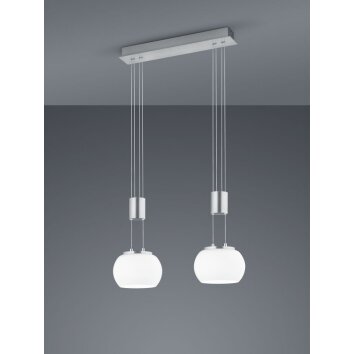 Trio Madison Hanglamp LED Nikkel mat, 2-lichts