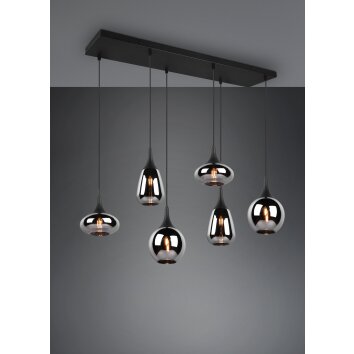 Trio Lumina Hanglamp Zwart, 6-lichts