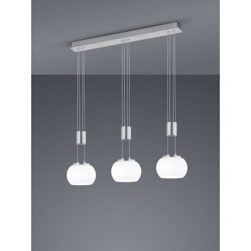 Trio Madison Hanglamp LED Nikkel mat, 3-lichts