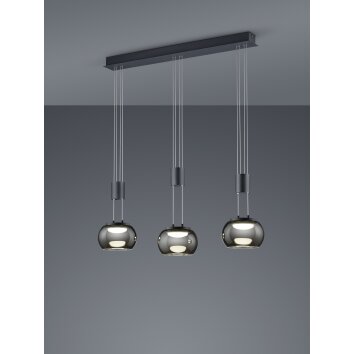 Trio Madison Hanglamp LED Zwart, 3-lichts