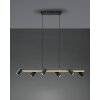 Trio Marley Hanglamp Zwart-Goud, 6-lichts