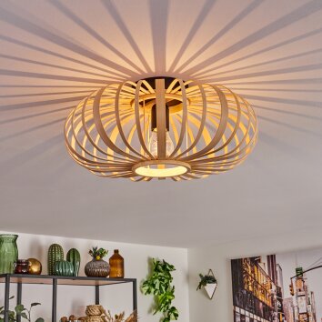 Oravi Plafondlamp Hout licht, 1-licht