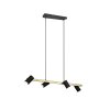 Trio Marley Hanglamp Zwart-Goud, 4-lichts