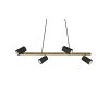 Trio Marley Hanglamp Zwart-Goud, 4-lichts