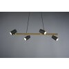 Trio Marley Hanglamp Zwart-Goud, 4-lichts