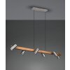 Trio Marley Hanglamp Natuurlijke kleuren, Nikkel mat, 6-lichts