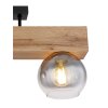 Globo MOITAS Plafondlamp houtlook, Zwart, 3-lichts