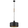 Globo RIELLY Hanger houtlook, Zwart, 1-licht