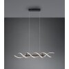 Trio Sequence Hanglamp LED Aluminium, Zwart, 1-licht