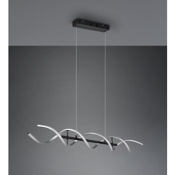 Trio Sequence Hanglamp LED Aluminium, Zwart, 1-licht