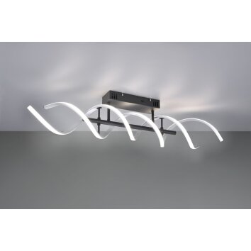 Trio Sequence Plafondlamp LED Aluminium, Zwart, 1-licht