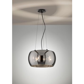 Fischer & Honsel Dima Hanglamp Zwart, 3-lichts