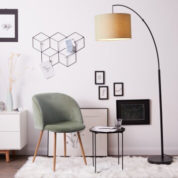 Brilliant Aike Staande lamp Zwart, 1-licht