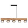 Globo MOITAS Hanger houtlook, Zwart, 5-lichts