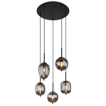 Globo BLACKY Hanger Zwart, 5-lichts