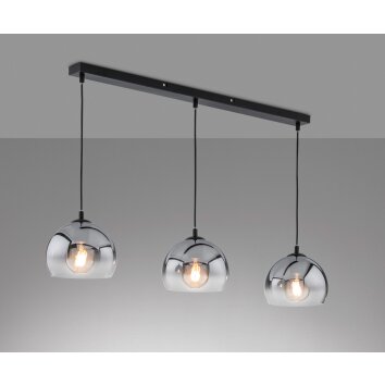 Fischer & Honsel Amos Hanglamp Zwart, 3-lichts