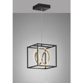 Fischer & Honsel Gisi Hanglamp LED Zwart, 1-licht, Afstandsbediening