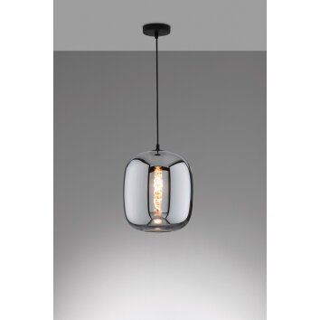 Fischer & Honsel Nayla Hanglamp Zwart, 1-licht