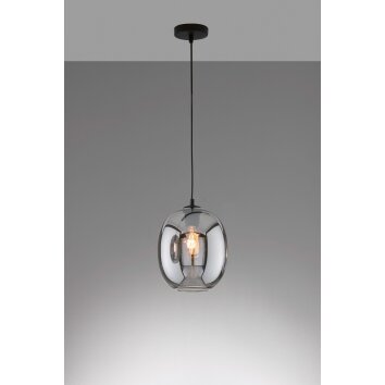 Fischer & Honsel Nayla Hanglamp Zwart, 1-licht