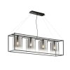 Fischer & Honsel Samu Hanglamp Zwart, 4-lichts