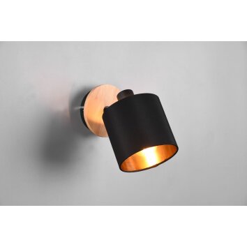 Reality Tommy Muurlamp Natuurlijke kleuren, Zwart, 1-licht