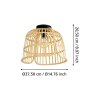 Eglo GLYNEATH Plafondlamp Zwart, 1-licht