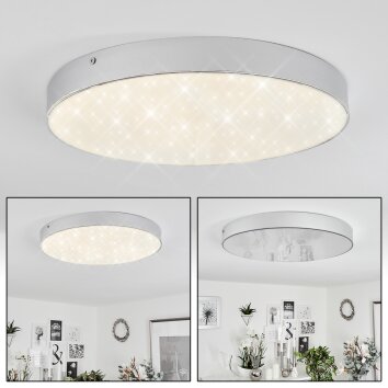 Mentque Plafondlamp LED Zilver, 1-licht