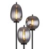 Globo BLACKY Staande lamp Zwart, 3-lichts