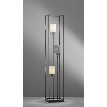 Fischer & Honsel Isko Staande lamp Zwart, 3-lichts