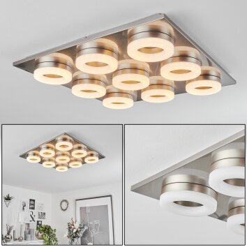 Thiernu Plafondlamp LED Nikkel mat, 1-licht