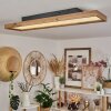 Longvic Plafondpaneel LED Bruin, houtlook, Zwart, 1-licht