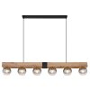 Globo MOITAS Hanger houtlook, Zwart, 6-lichts