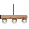 Globo MOITAS Hanger houtlook, Zwart, 6-lichts