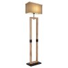 Globo OSSI Staande lamp houtlook, Zwart, 1-licht