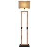 Globo OSSI Staande lamp houtlook, Zwart, 1-licht