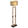 Globo OSSI Staande lamp houtlook, Zwart, 1-licht