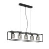 Fischer & Honsel Iska Hanglamp Zwart, 5-lichts