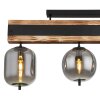 Globo LOREY Plafondlamp Hout donker, Zwart, 3-lichts