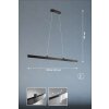 Fischer & Honsel Orell Hanglamp LED Antraciet, 1-licht