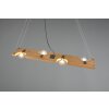 Trio Tailor Hanglamp Donkerbruin, Natuurlijke kleuren, Nikkel mat, 4-lichts