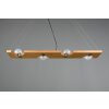 Trio Tailor Hanglamp Donkerbruin, Natuurlijke kleuren, Nikkel mat, 4-lichts