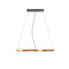 Trio Tailor Hanglamp Donkerbruin, Natuurlijke kleuren, Nikkel mat, 4-lichts