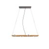 Trio Tailor Hanglamp Donkerbruin, Natuurlijke kleuren, Nikkel mat, 4-lichts